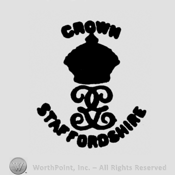 Crown and word Crown on top;Word Staffordshire written at the bottom.