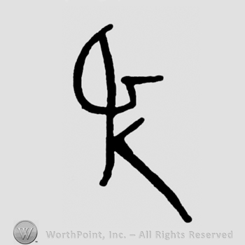 Letters GK conjoined.