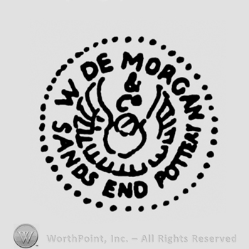 W De Morgan & Co Sands End Pottery written in circle.