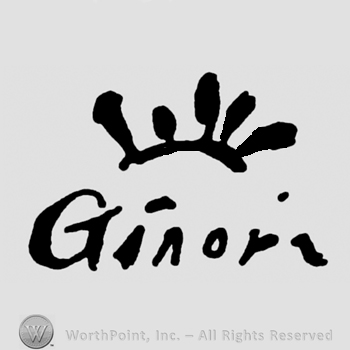 Word Ginori with crown.