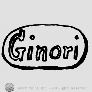 Word Ginori inside an oval.