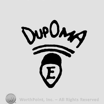 Word Dupoma above an accorn with letter E inside.