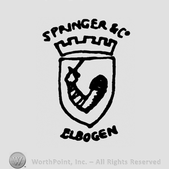 Shield with crown and Springer & Co on top;Elbogen written on top.
