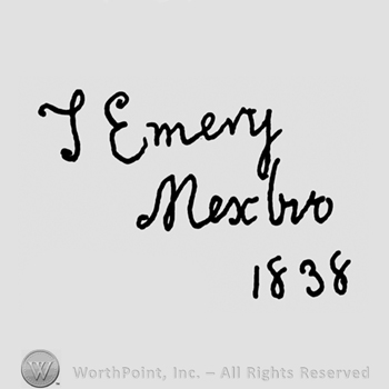 J Emery Mexbro 1838 written.