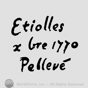 Etiolles X Bre 1770 Pelleve written.