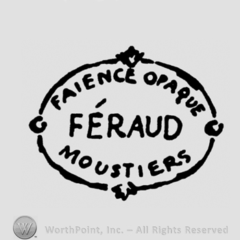 Oval with Faience Opaque Feraud Moustiers inside.