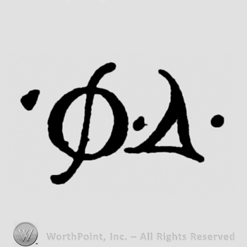 Symbol made from a circle and a triangle - maybe signature of the painter.