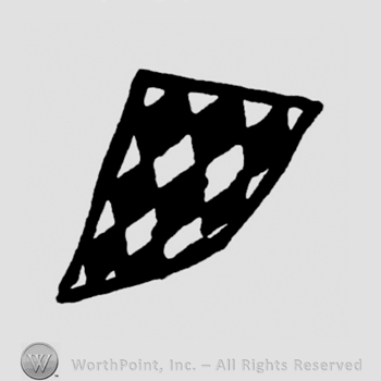 Flag with diamond shapes inside.