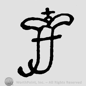 Letters FF with crown and cross on top.