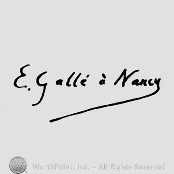 E Galle A Nancy written.