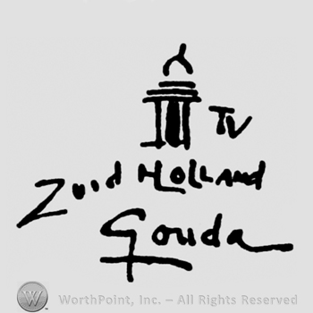 Shape made from a tower and text TV ZOOD HOLLAND GOUDA