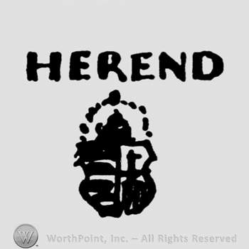 Word Herend with a shield below.