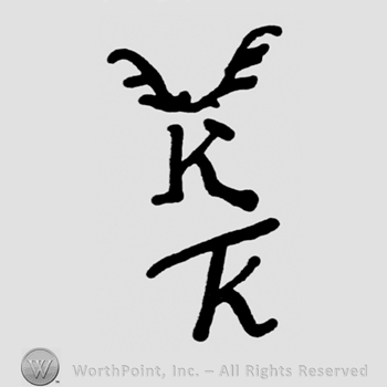 Letters KK with wings on top.