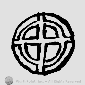 Shape similar with a target;circle with cross inside.