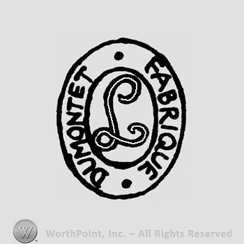 L in the middle;Fabrique Dumontet written in oval.