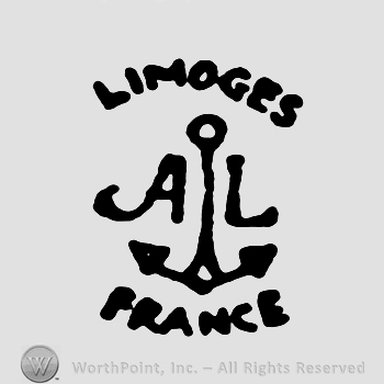 Anchor with letters AL in the middle;word Limoges on top;France written below.