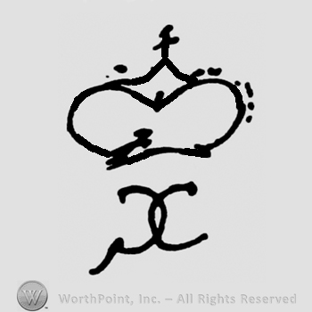 Crown with cross on top;letters CC below,conjoined.