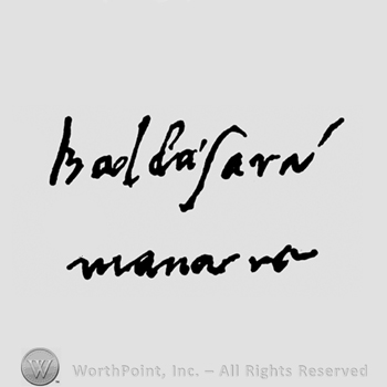 Signature:Baldassare Manara .