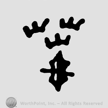 Three crowns and a symbol below