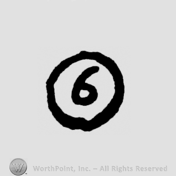 Circle with number 6 inside.