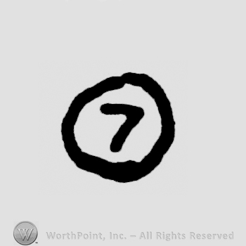 Circle with number 7 inside.