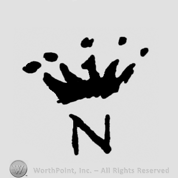Letter N with crown.