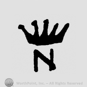 Letter N with crown.