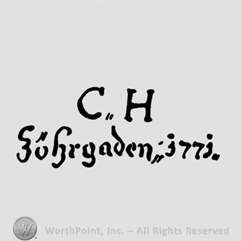 C H Zohrgaden 1779 written.