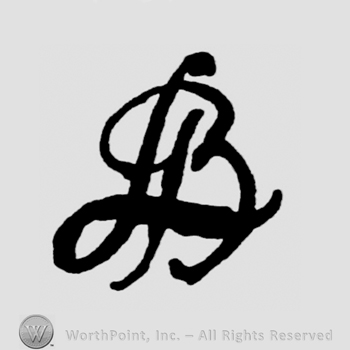 Monogram of letters L B.
