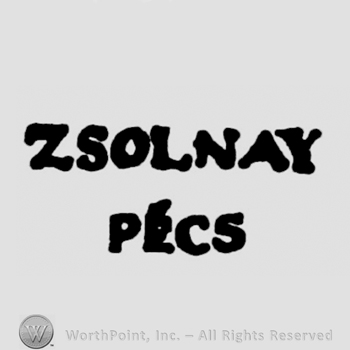 Zsolnay Pecs written.