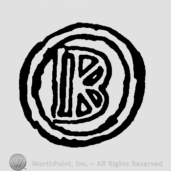 Monogram of letters LBK inside a circle.