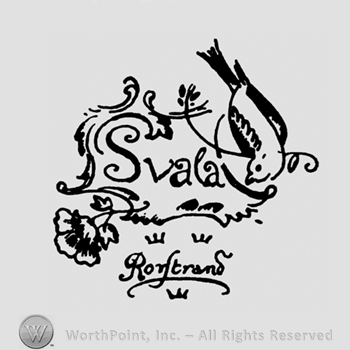 Bird and branches plus words Svala and Rorstarnd.