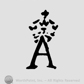 Letter A with crown and cross.