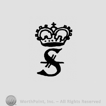 Letter S with crown and cross on top.