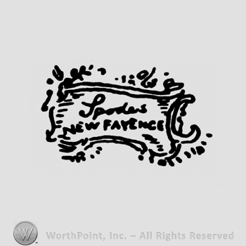 Spode New Fayence written inside a frame.