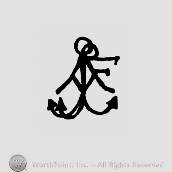 Shape made from AF monogram and an achor.