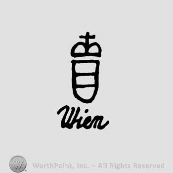 Shield with word Wien below;crown with cross on top.