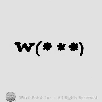 Letter W and three stars;asterisks