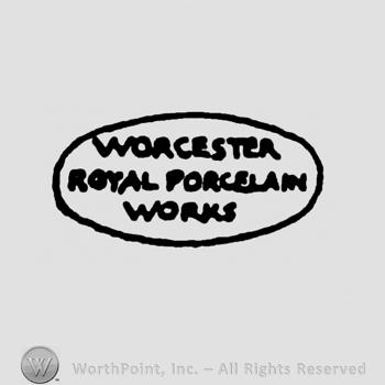 Oval with Worcester Royal Porcelain Works.