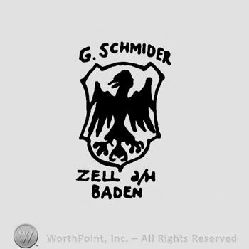 Shield with an eagle inside;G Schmider on top;Zell A/H Baden at the bottom.