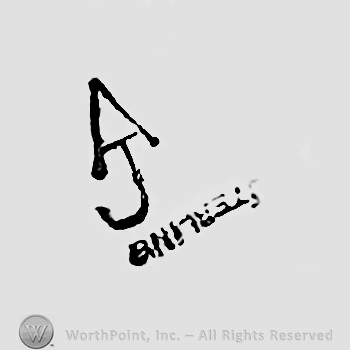 Monogram of letters AJ and word Sterling .