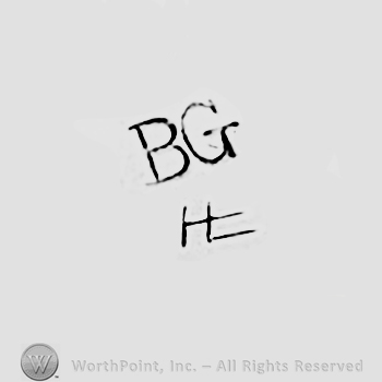 Letters BG and monogram of HC.