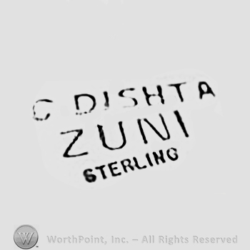 C Dishta Zuni Sterling written.