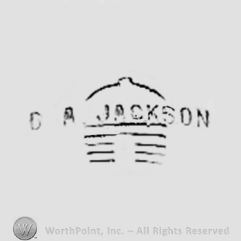 D A Jackson written inside a  shape similar with a house.