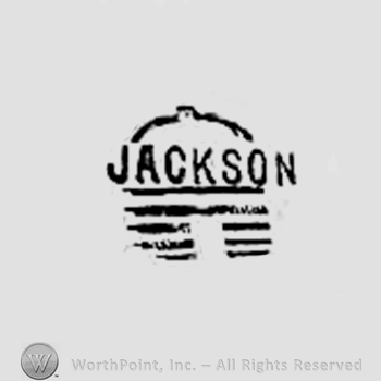 Shape made from word Jackson and a hogan or a house.