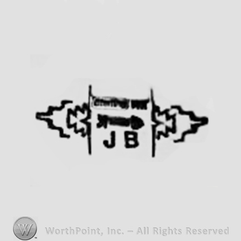 Arrow with letters JB  and word Sterling.