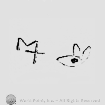 Monogram of letters MT and a rabbit head.