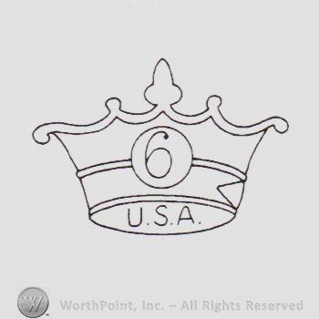 Crown and number 6.