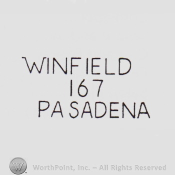 Text: Winfield 167 Pasadena.