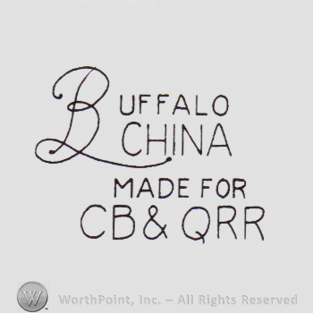 Text: Buffalo China Made for CB & QRR.